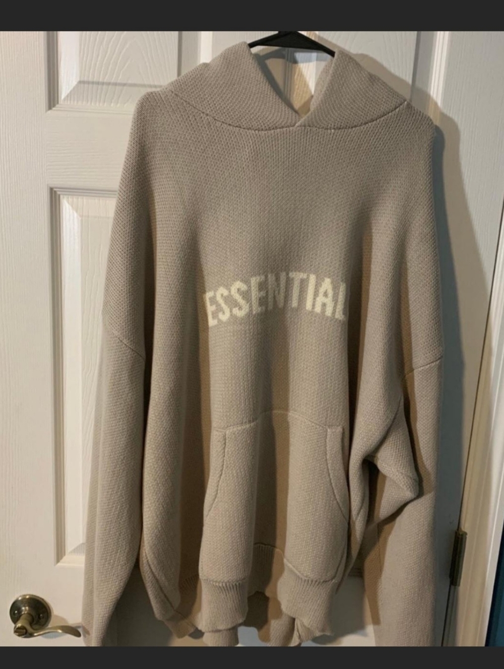 ESSENTIALS Men’s Oat Knit Hoodie Sweater